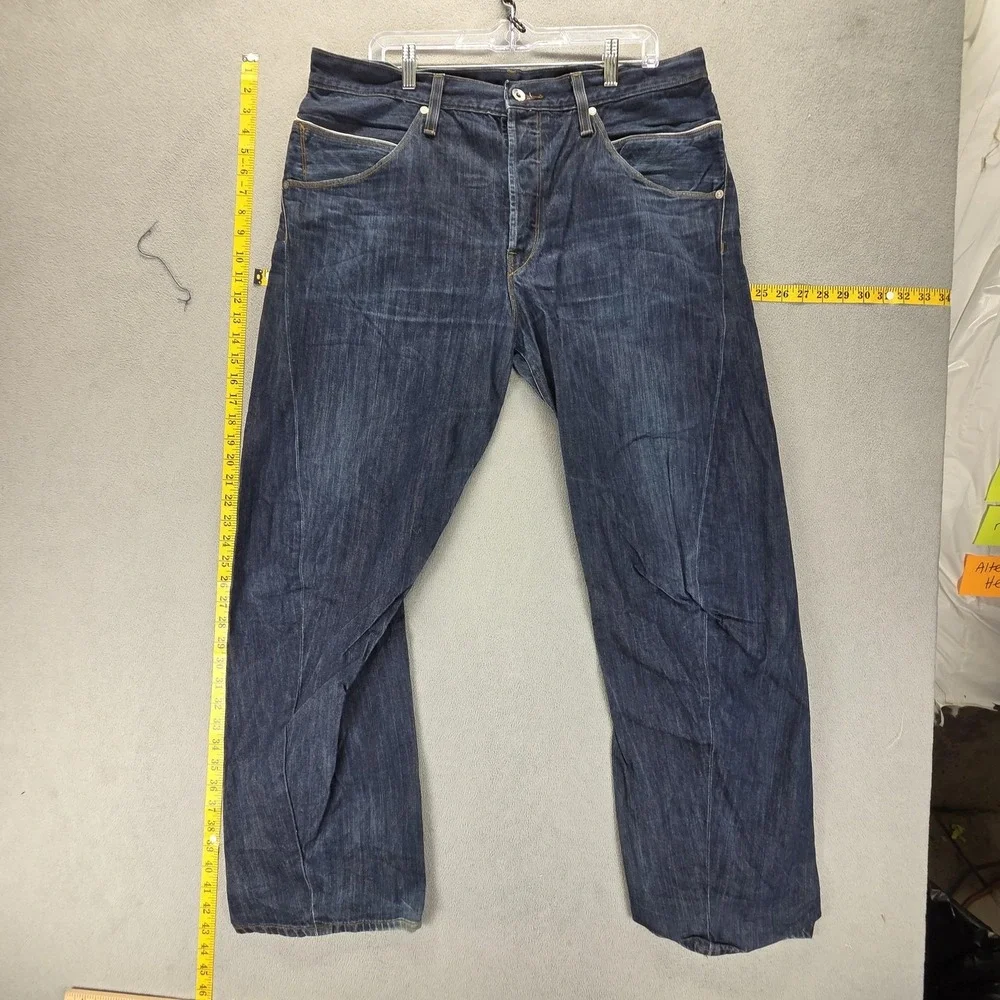 Vintage Levis Engineered Jeans Mens 36x32 Blue Buckle Back Twisted Dark Wash